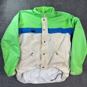 FarWest Gore-Tex Mountain Jacket Mens Large Green Blue Vintage 90s Colorblock
